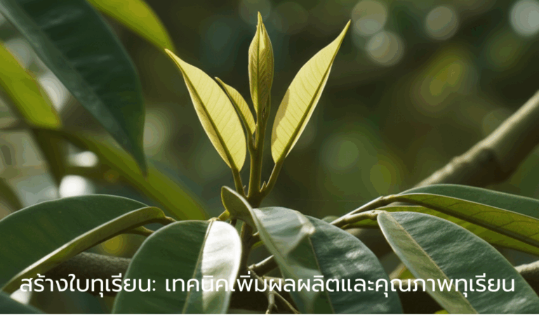 สร้างใบทุเรียน: เทคนิคเพิ่มผลผลิตและคุณภาพทุเรียน